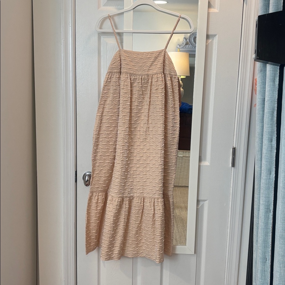 Kiki Vargas x Target Champagne Textured Midi Sleeveless Dress